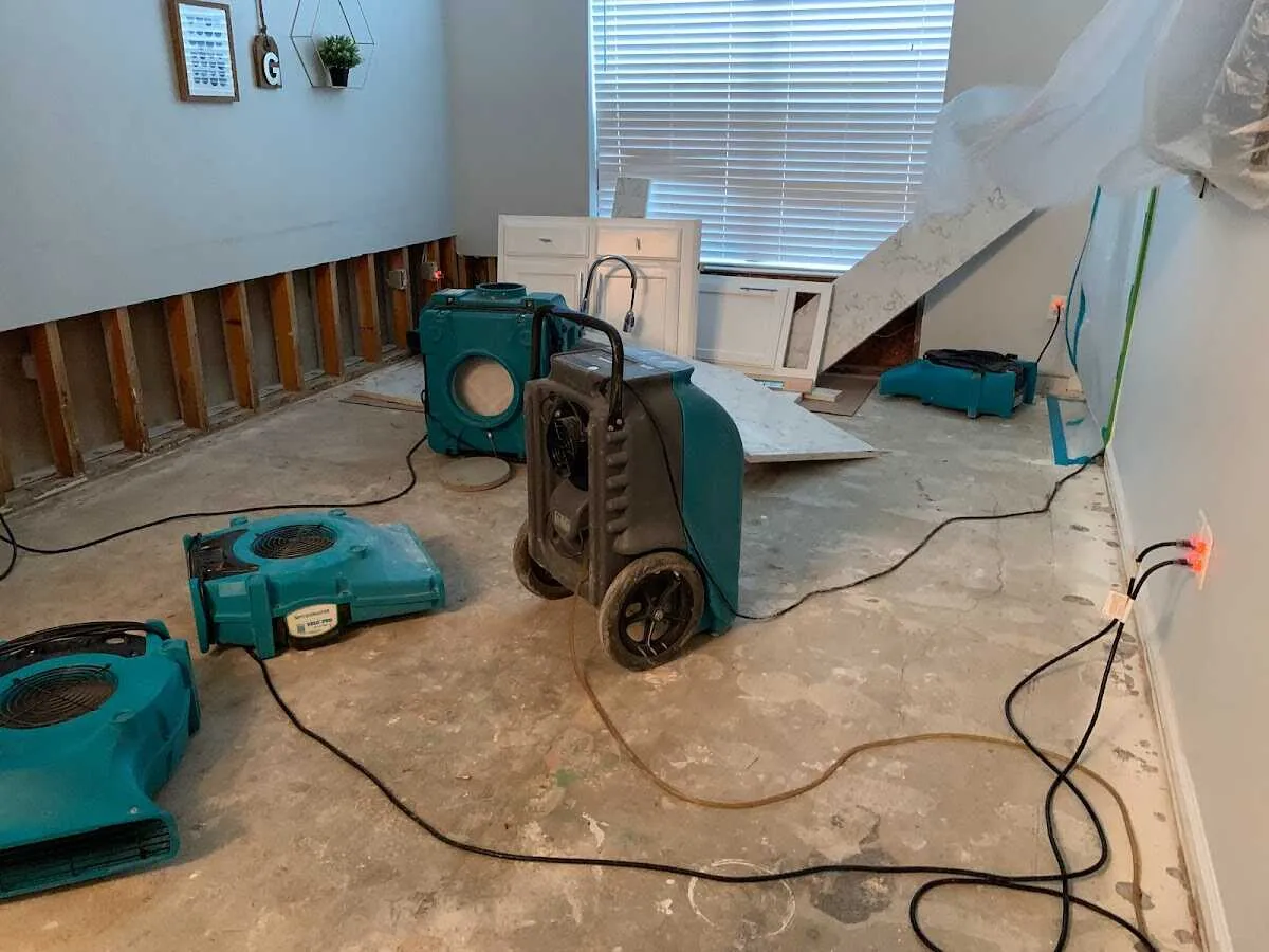Dehumidifier in flood-cut room for Water Extraction & Removal in Lomita